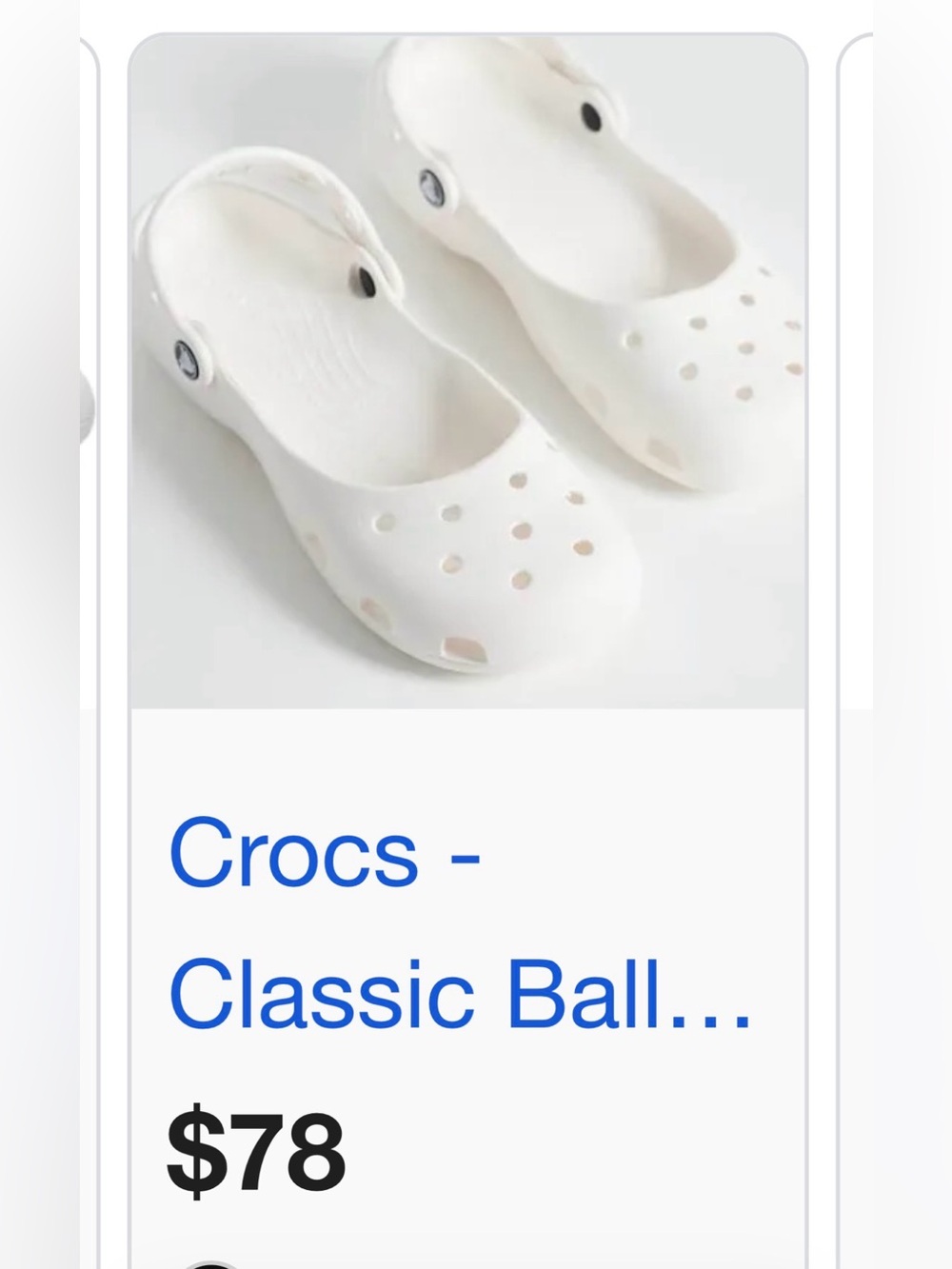 White/ ivory crocs Mary Jane